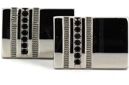 Rectangular Cufflinks with Stones III