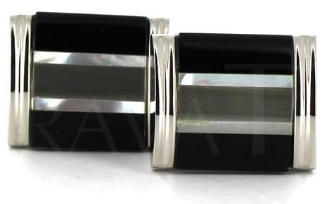 Rectangular Cufflinks with Stones VIII