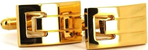 Gold Rectangular Cufflinks
