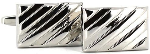 Diagonal Line Rectangular Cufflinks