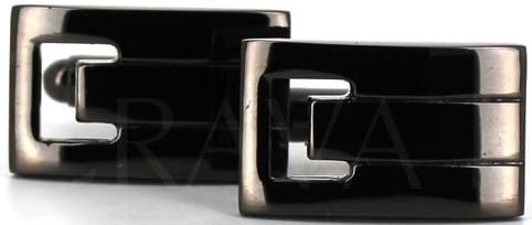 Black Rectangular Cufflinks