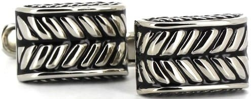 Black Rectangular Cufflinks V