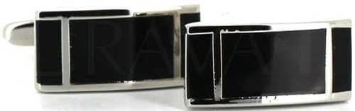 Black Rectangular Cufflinks VII