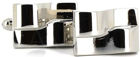 Wavy Striped Rectangular Cufflinks