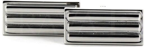 Triple Stripe Rectangular Cufflinks