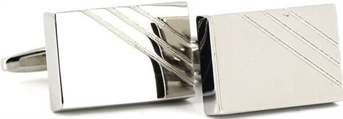 Triple Stripe Rectangular Cufflinks II