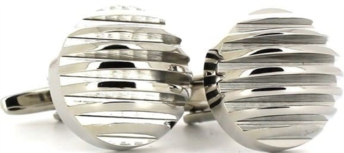 Silver Round Cufflinks