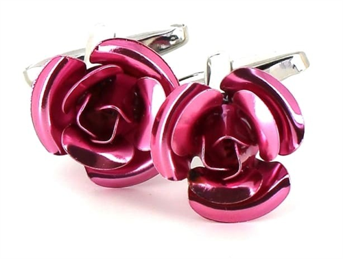 Pink Rose Cufflinks