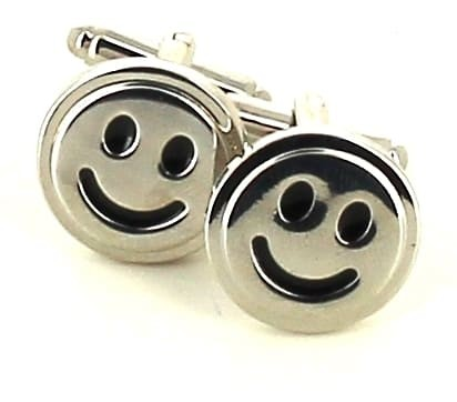 Silver Smile Cufflinks