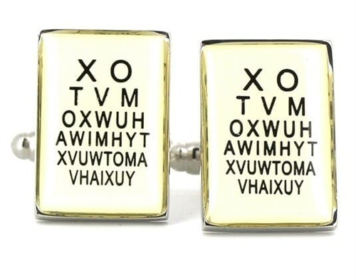 Optometric Chart Cufflinks
