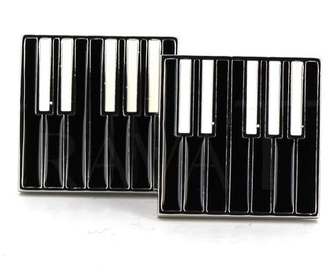 Black Piano Keyboard Cufflinks