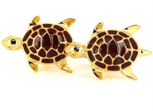 Bordeaux Turtle Cufflinks