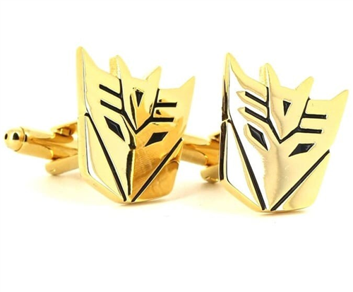 Gold Decepticons Transformers Cufflinks