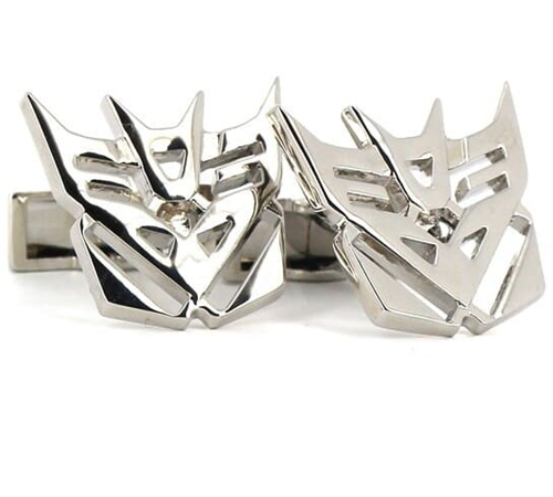 Silver Decepticons Transformers Cufflinks