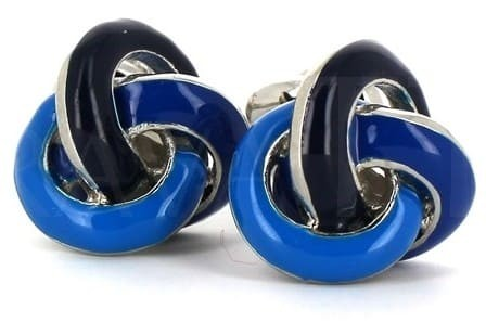 Triple Knot Blue Cufflinks