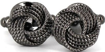 Black Triple Knot Cufflinks