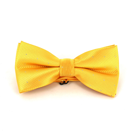 Yellow Bow Tie with Shimmering Dots