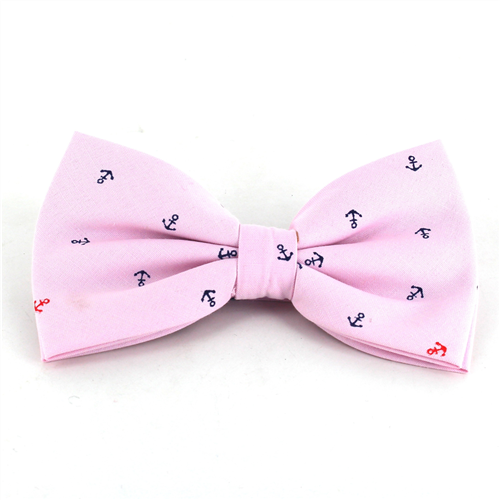 Light Pink Anchor Bow Tie