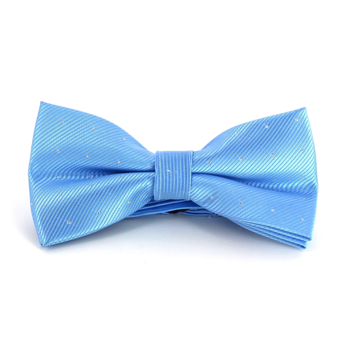 Light Blue Bow Tie with Shimmering Dots