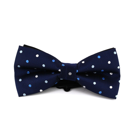 Multicolor Polka Dot Blue Bow Tie