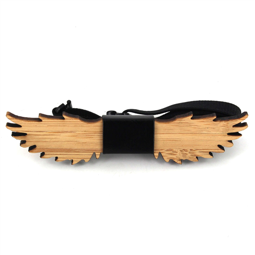 Bird Wing Bamboo Bow Tie