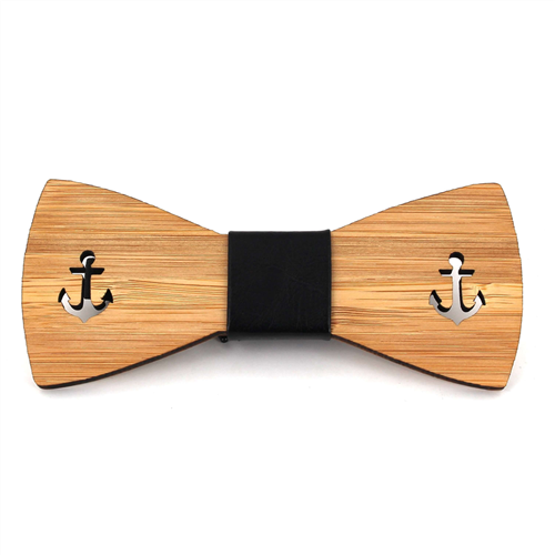 Hollow Bamboo Anchor Bow Tie