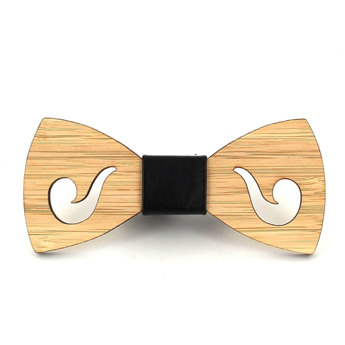 Bamboo Hollow Smoking Pipe Bow Tie