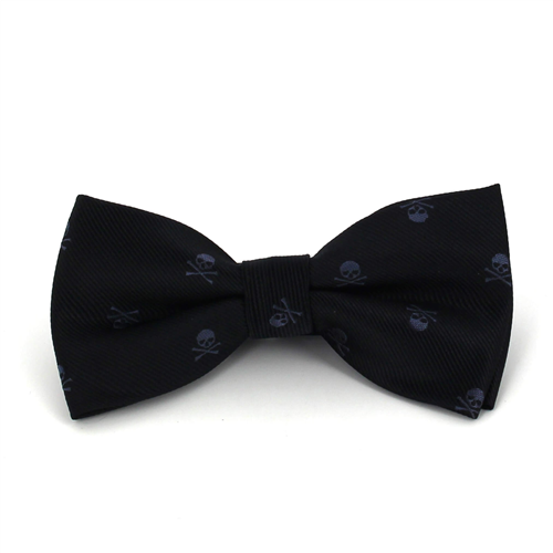 Black Skull Bow Tie