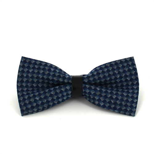 Blue Cheviot Check Bow Tie