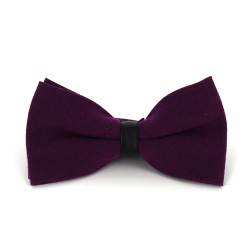Purple Cheviot Bow Tie