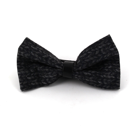 Black Cheviot Bow Tie