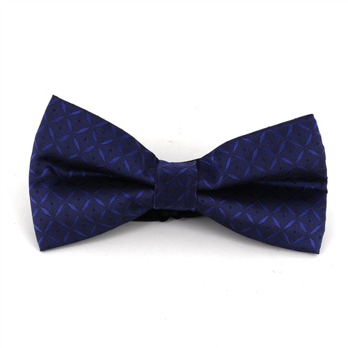 Dark Blue Checkered Bow Tie