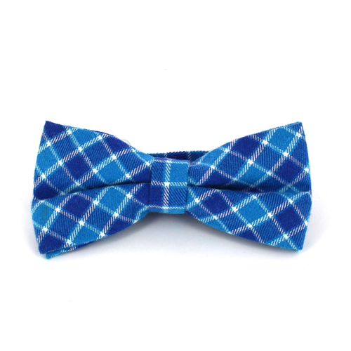 Blue and Navy Checkered Bow Tie