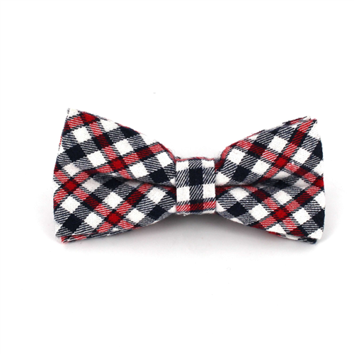 White, Red, and Black Checkered Bow Tie
