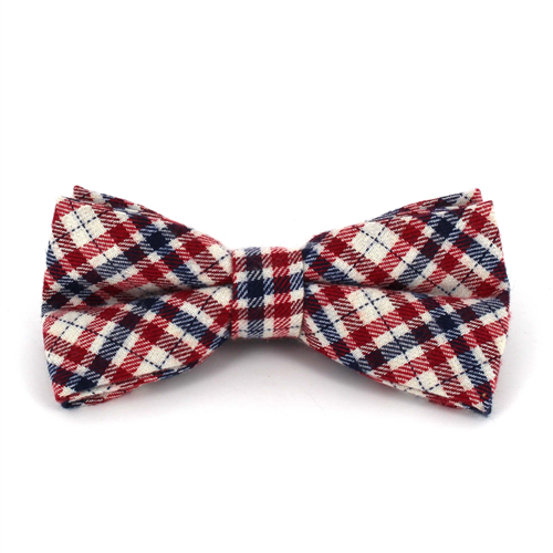 White, Red, and Black Checkered Bow Tie