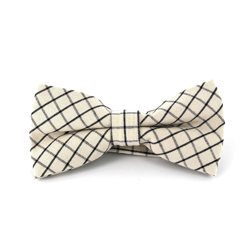 Black and White Checkered Bow Tie