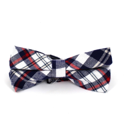 Blue and Red Tartan Bow Tie