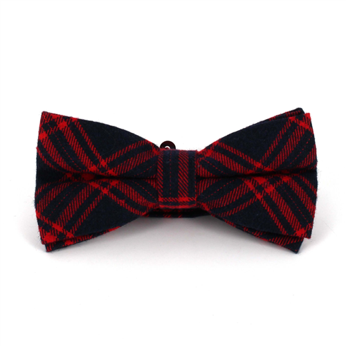 Blue and Red Tartan Bow Tie