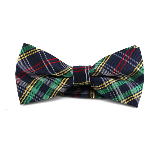 Blue and Green Tartan Bow Tie