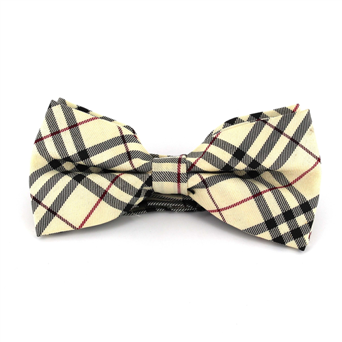 Tartan Check Mother-of-Pearl Bow Tie