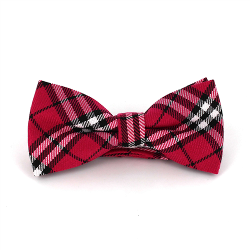 Pink Tartan Bow Tie