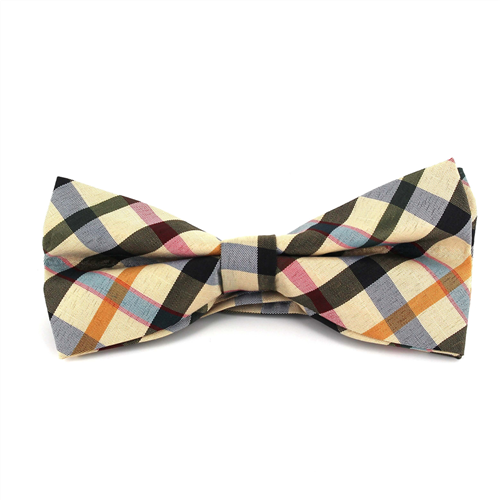 Multicolor Checkered Bow Tie