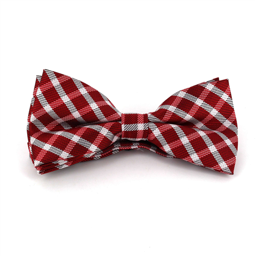 Red and White Checkered Bow Tie