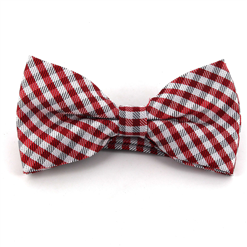 Red and White Gingham Bow Tie