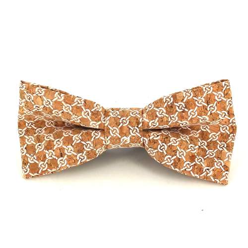 Printed Chain Cork Bow Tie