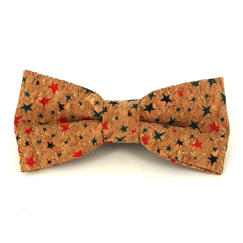 Star-Patterned Cork Bow Tie