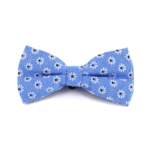 Blue Floral Bow Tie