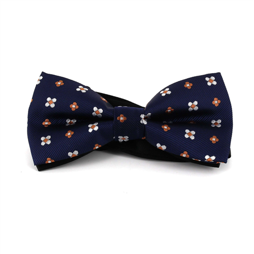 Midnight Blue Floral Bow Tie