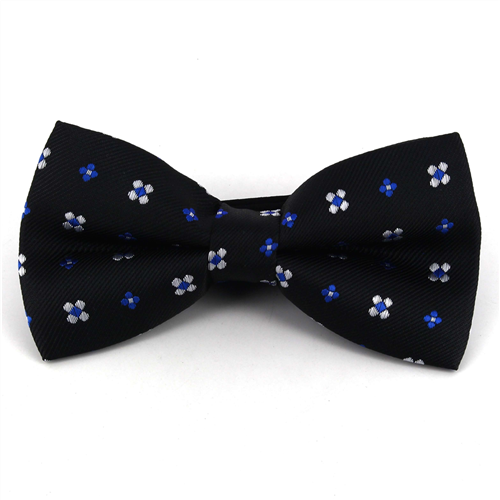 Black Floral Bow Tie