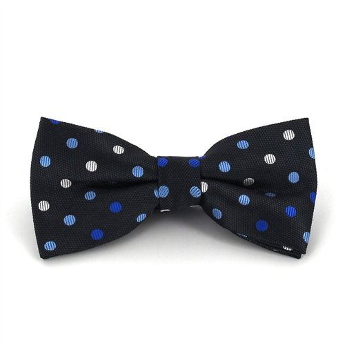 Polka Dot Multicolor Grey Bow Tie